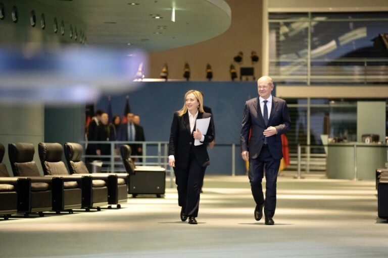 German Chancellor Scholz meets Italy's PM Giorgia Meloni